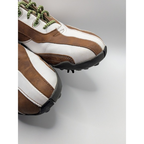 FootJoy Women's LoPro Golf Shoes US 8 M 97114 Soft Spike White Brown Lime Green - Picture 4 of 12